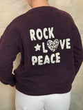 Burgundy Graphic Knit Jumper