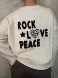 Cream Graphic Knit Jumper