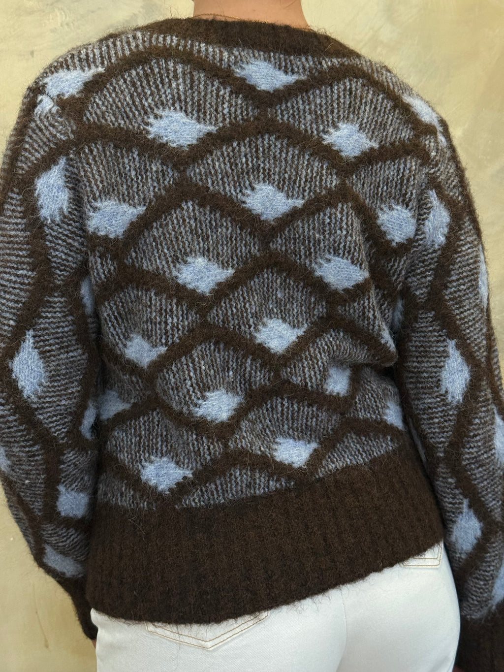 Brown & Blue Knitted Jumper
