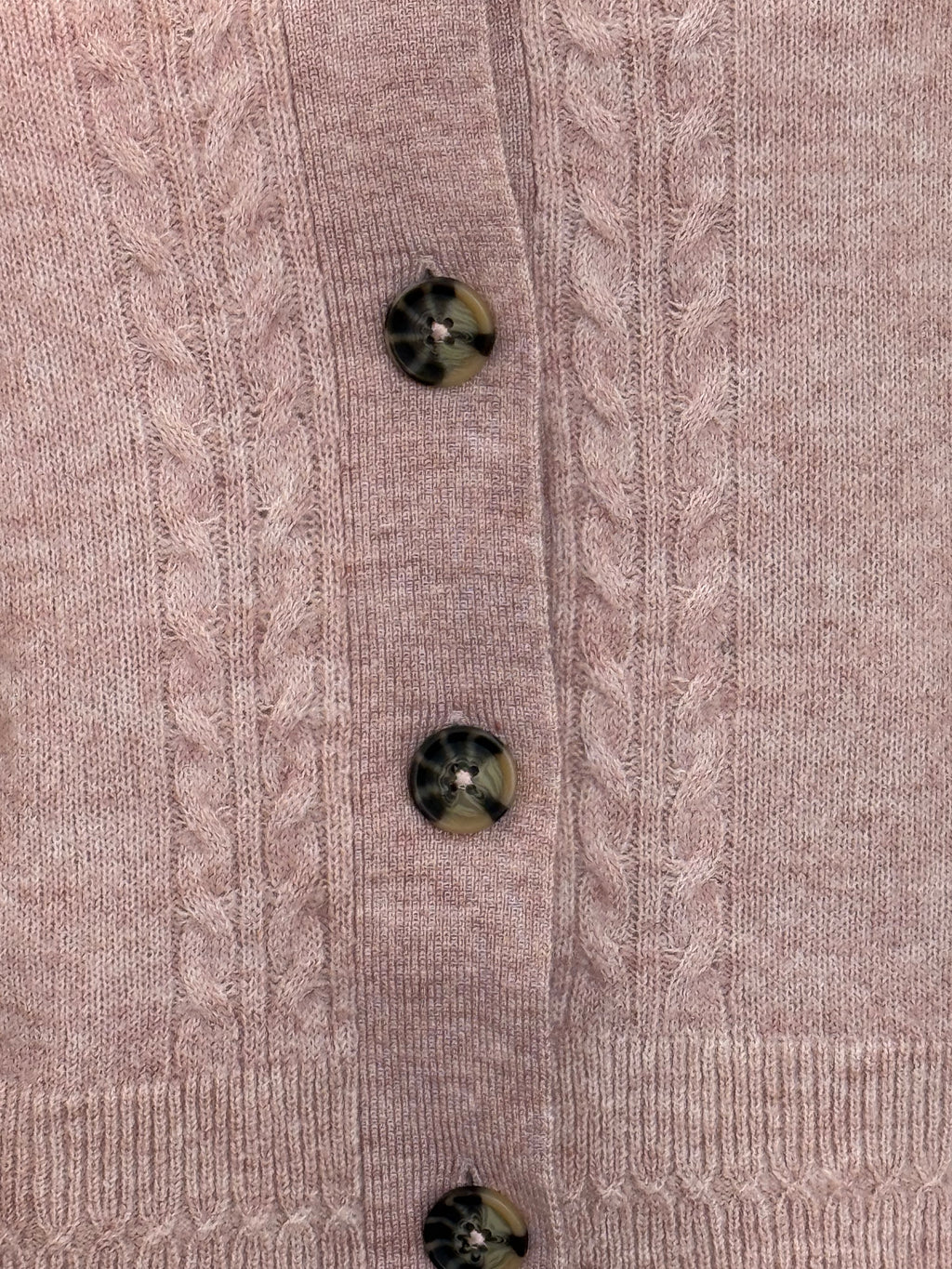 Soft Blush Knitted Button Vest