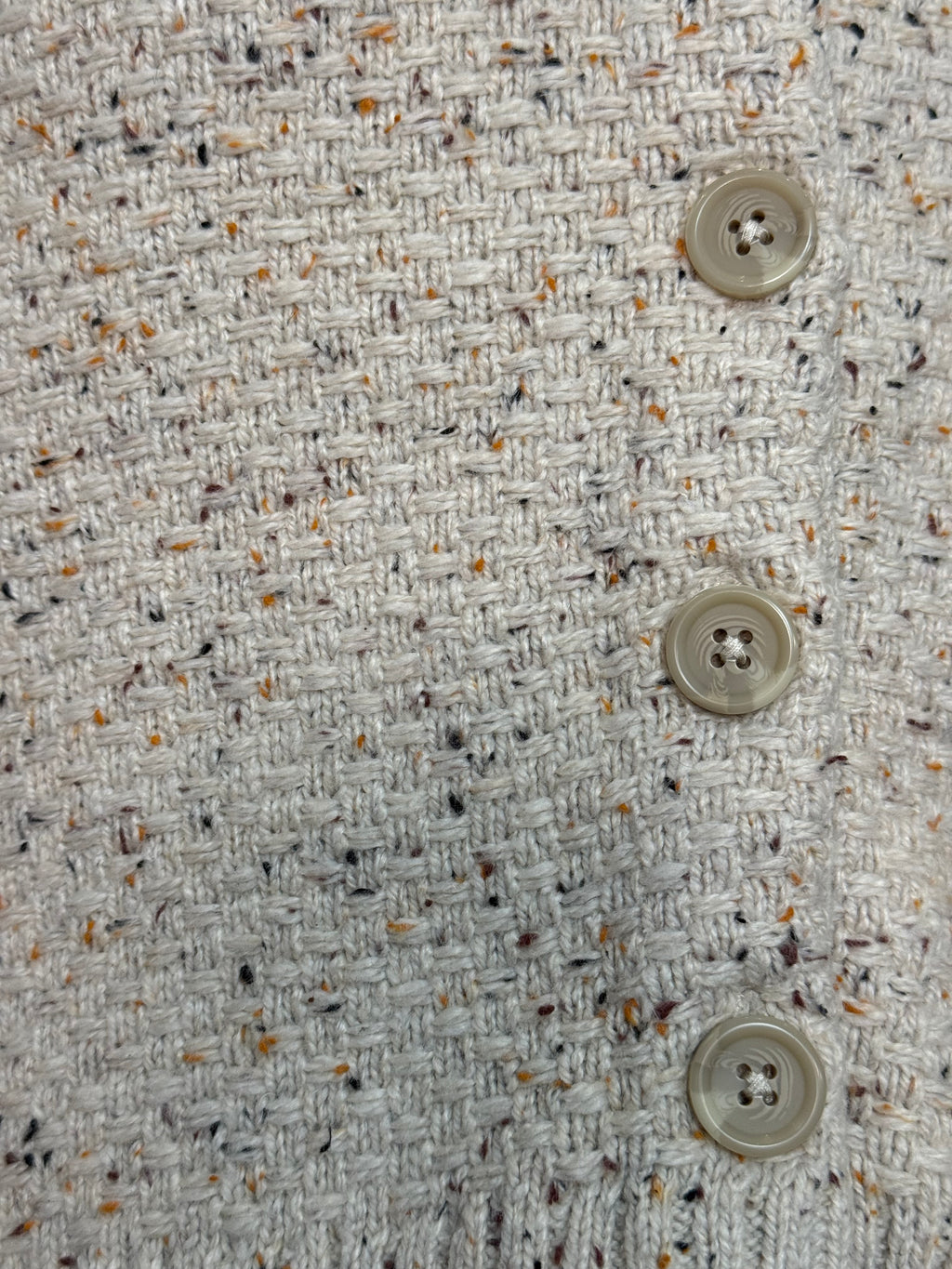Cream Fleck Knit Vest