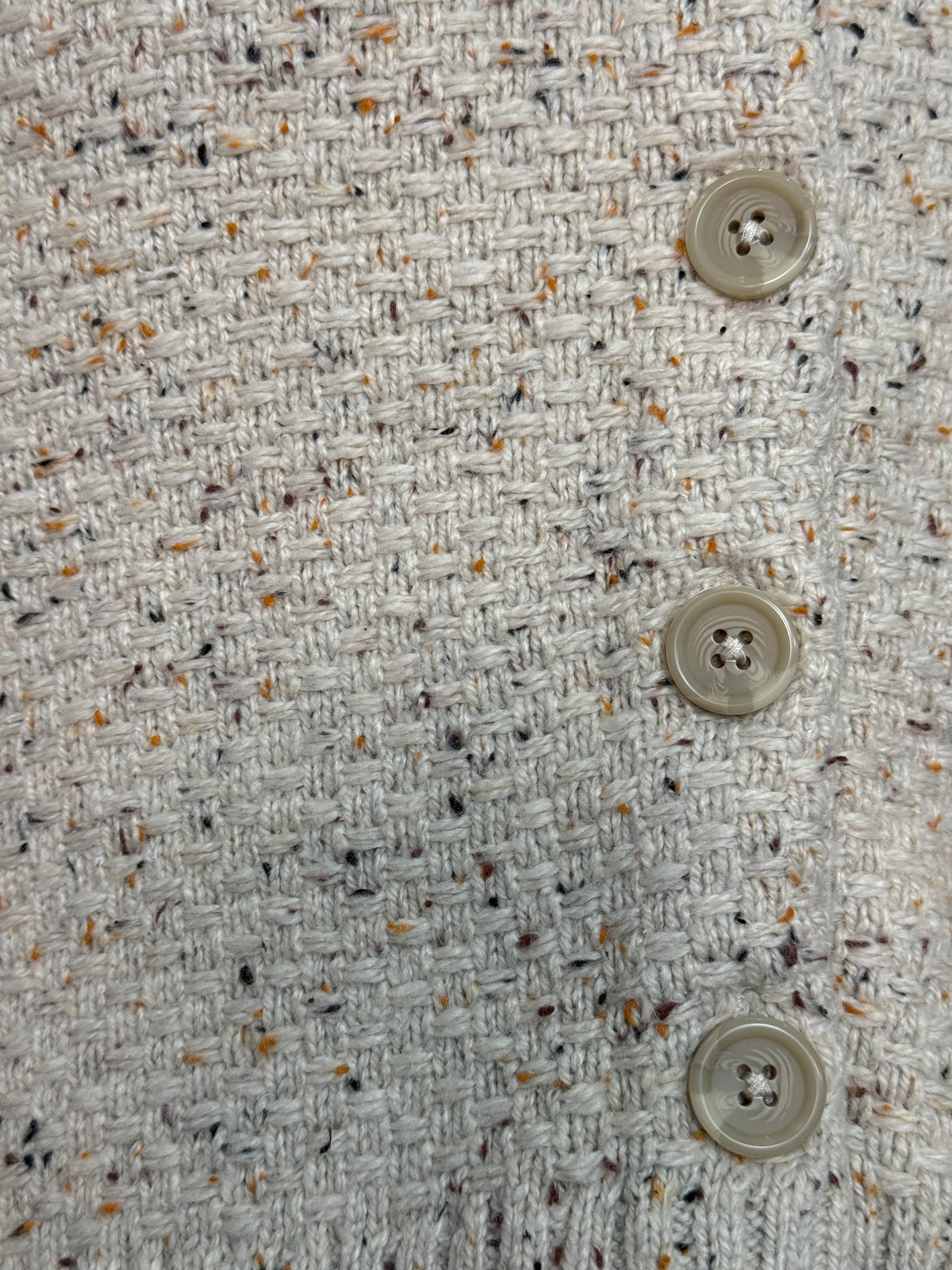 Cream Fleck Knit Vest