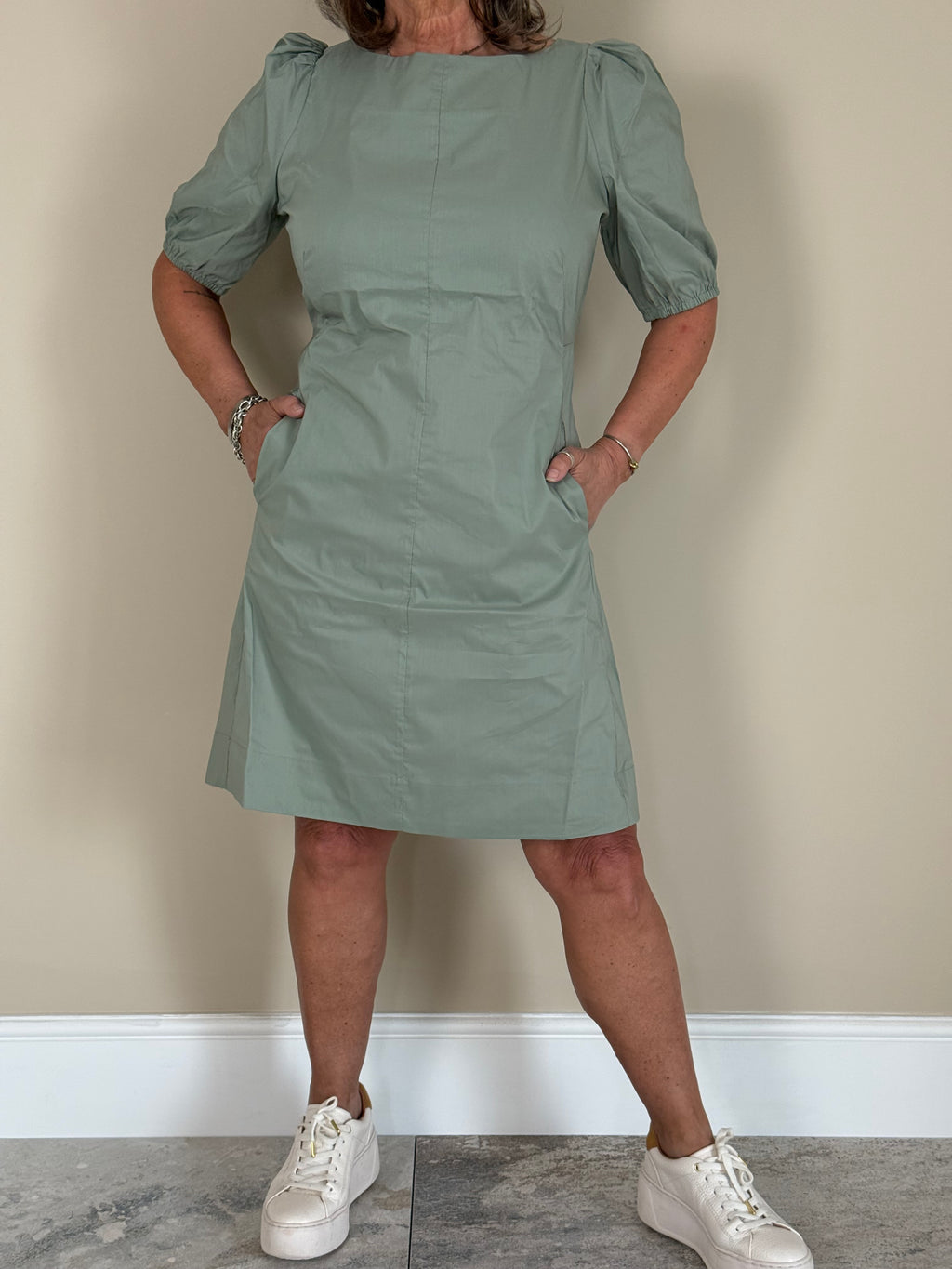 Sage Green Shift Dress
