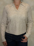 Cream Knitted Collar Jumper