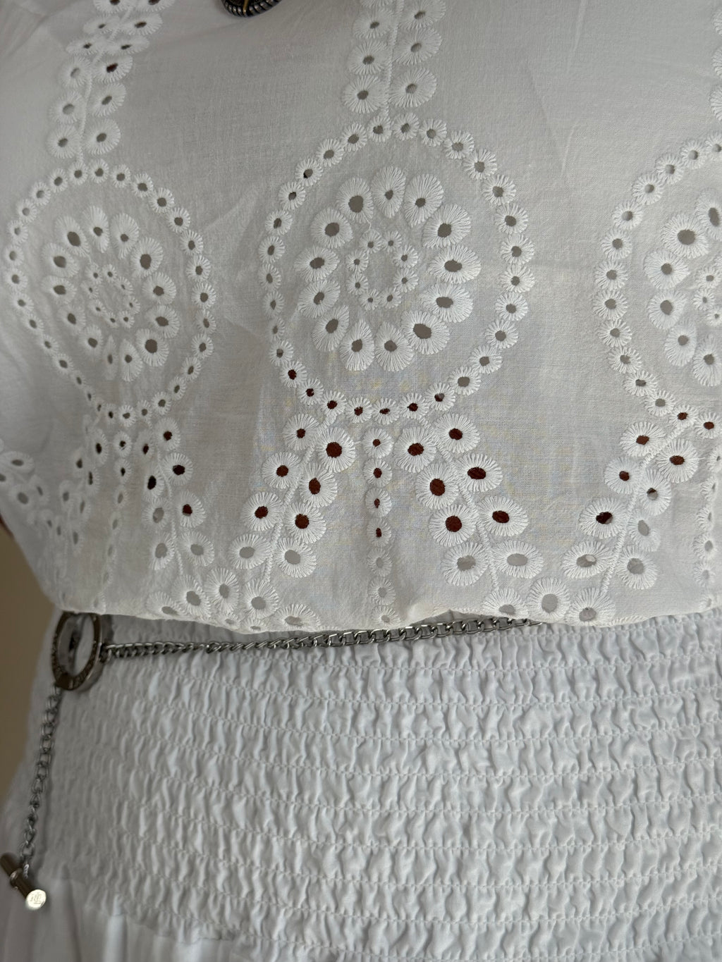 White Broderie Anglaise Top