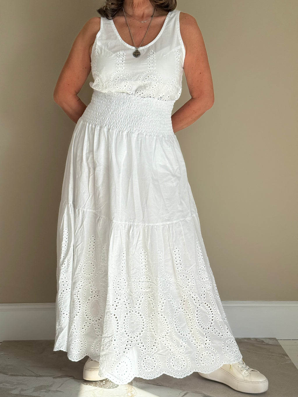 White Broderie Anglaise Skirt