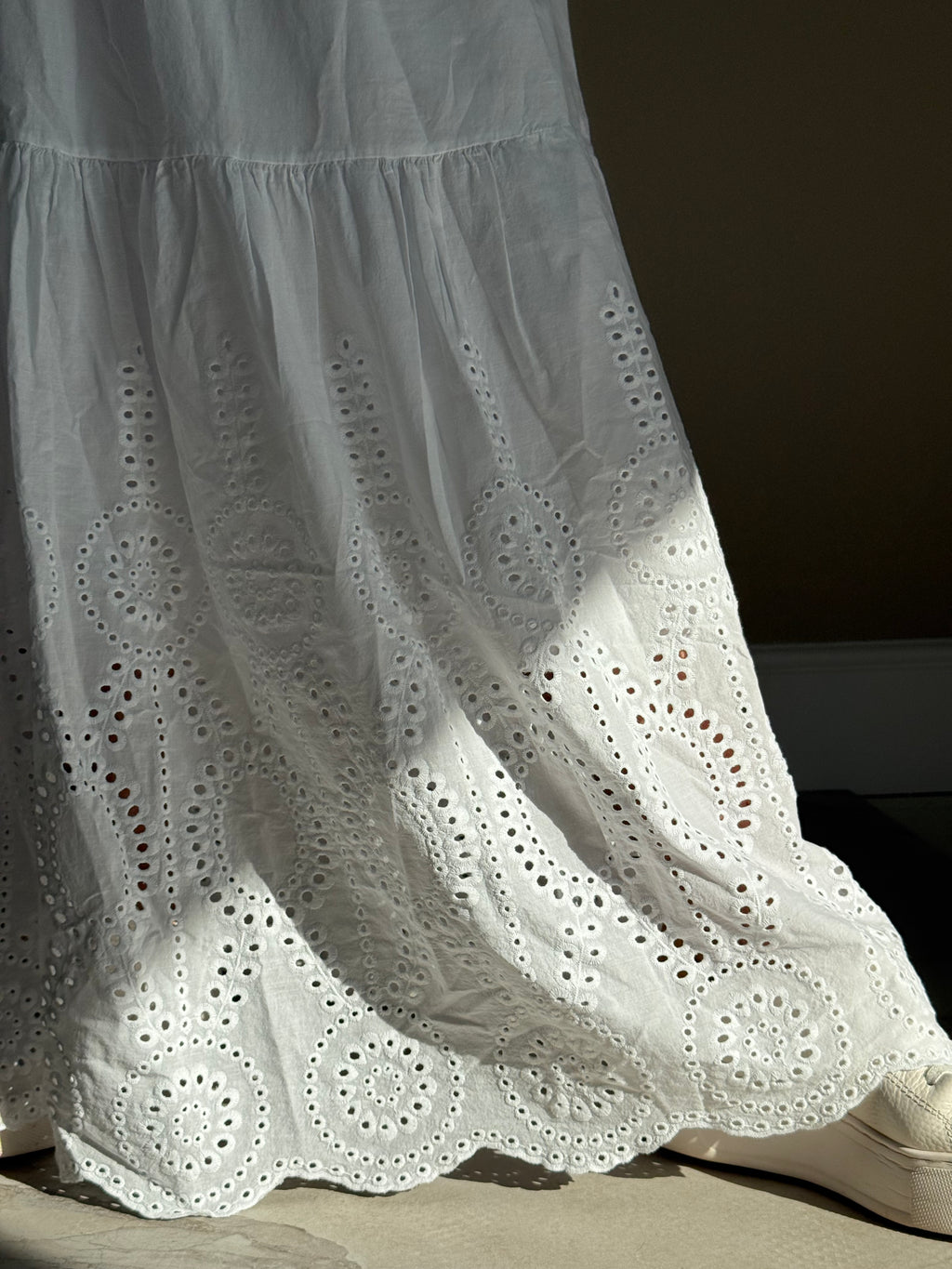 White Broderie Anglaise Skirt