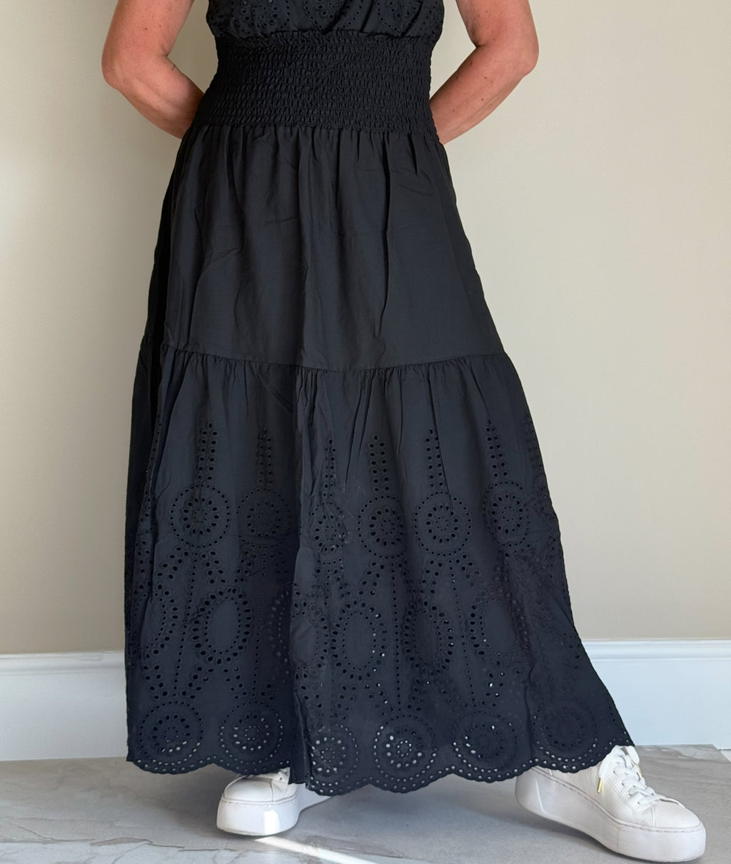 Black Broderie Anglaise Skirt