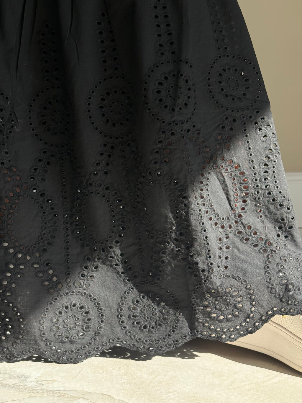 Black Broderie Anglaise Skirt