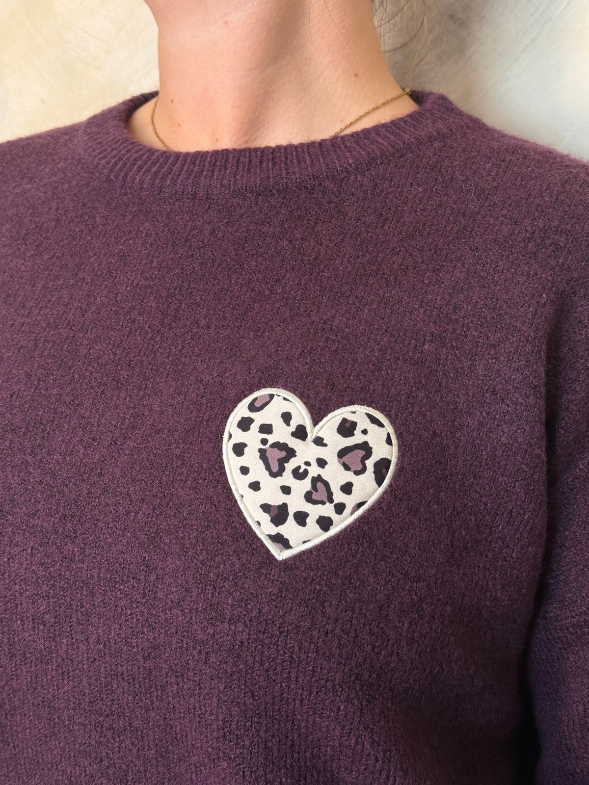 Burgundy Graphic Knit Jumper