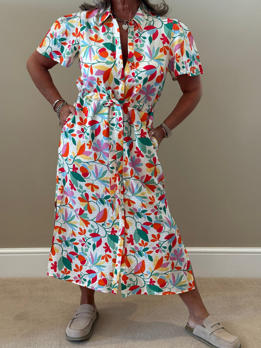 Floral Abstract Pattern Dress