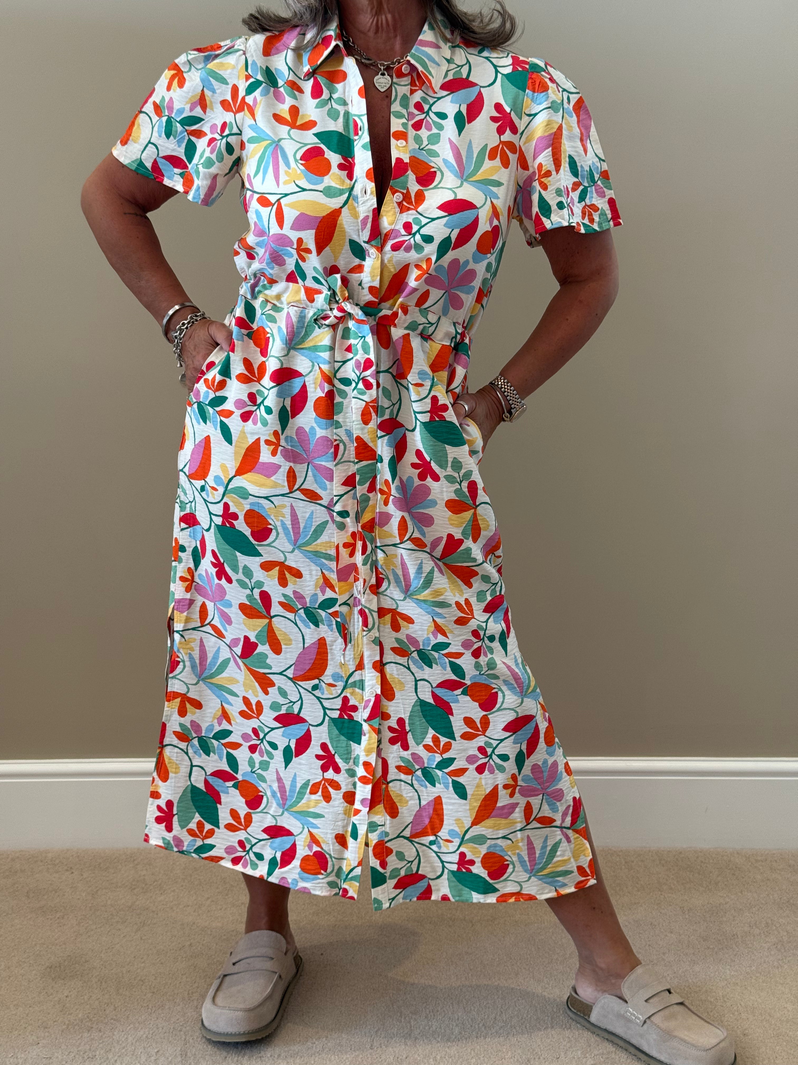 Floral Abstract Pattern Dress