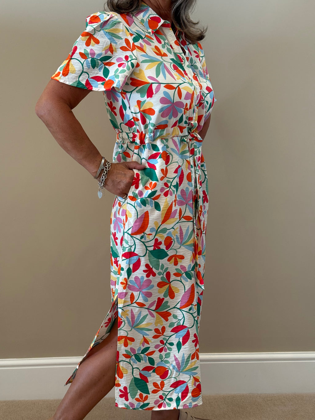 Floral Abstract Pattern Dress